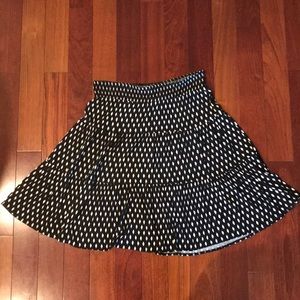 Black and white polka dot skirt